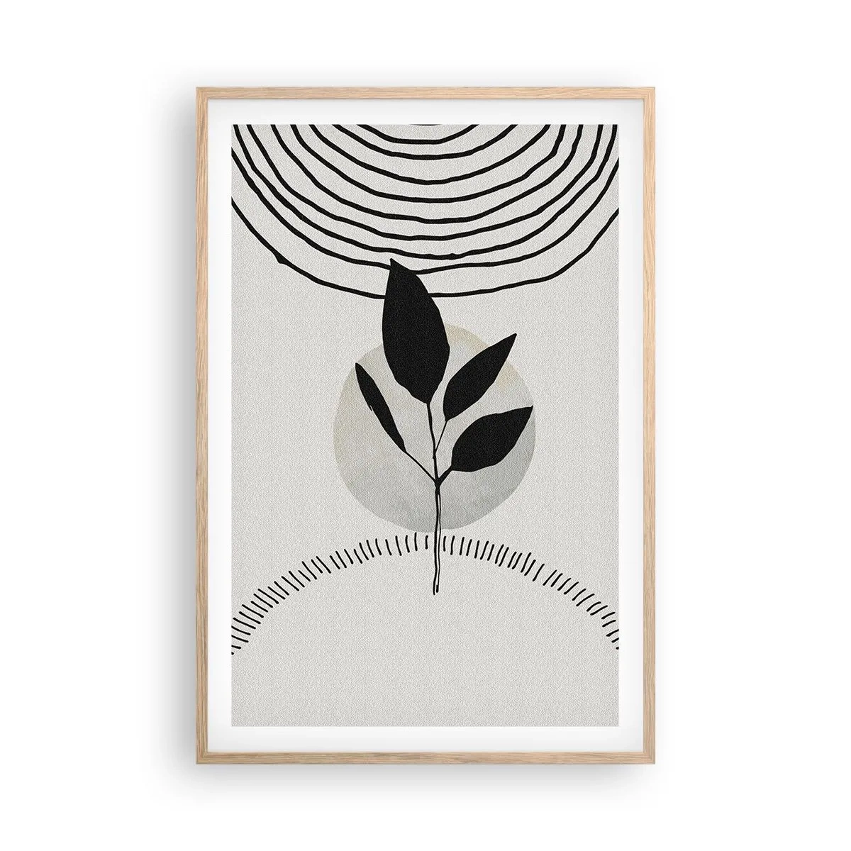 Poszter világos tölgy keretben - Kompozíció: a természet rituáléi - 61x91 cm