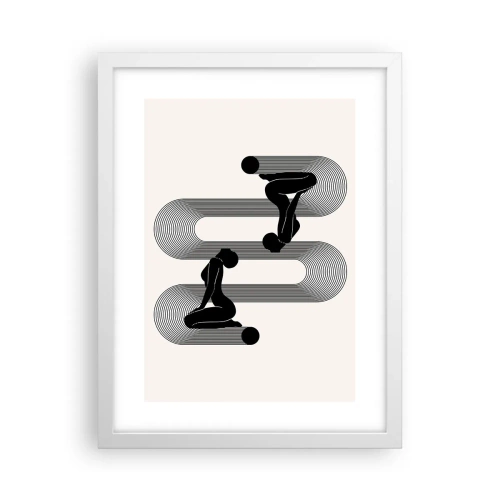 Poszter fekete keretben - Érzéki szimmetria - 30x40 cm