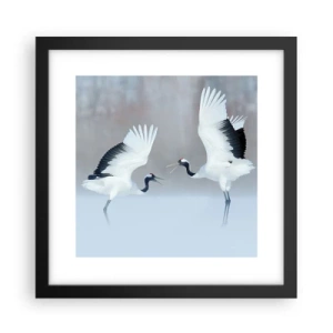 Poszter fehér keretben - Tánc a ködben - 30x30 cm
