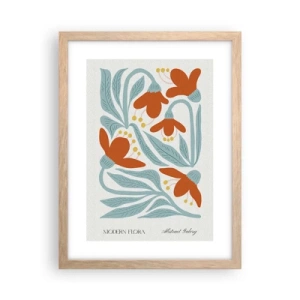 Poszter világos tölgy keretben - A föld felé, a nap felé - 30x40 cm