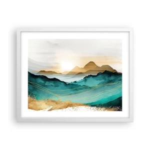 Poszter fekete keretben - Az absztrakció határán - tájkép - 50x40 cm