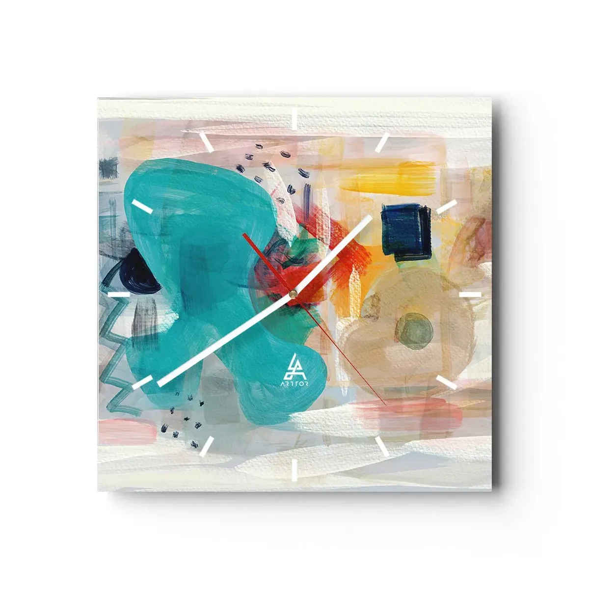 Falióra, Óra - Színes játék - 30x30 cm