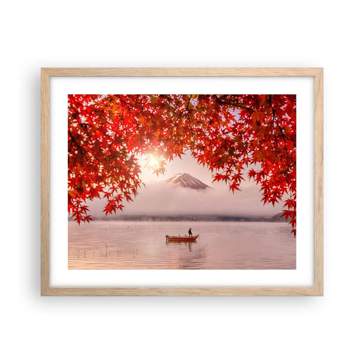 Poszter világos tölgy keretben - Japán hangulatban - 50x40 cm