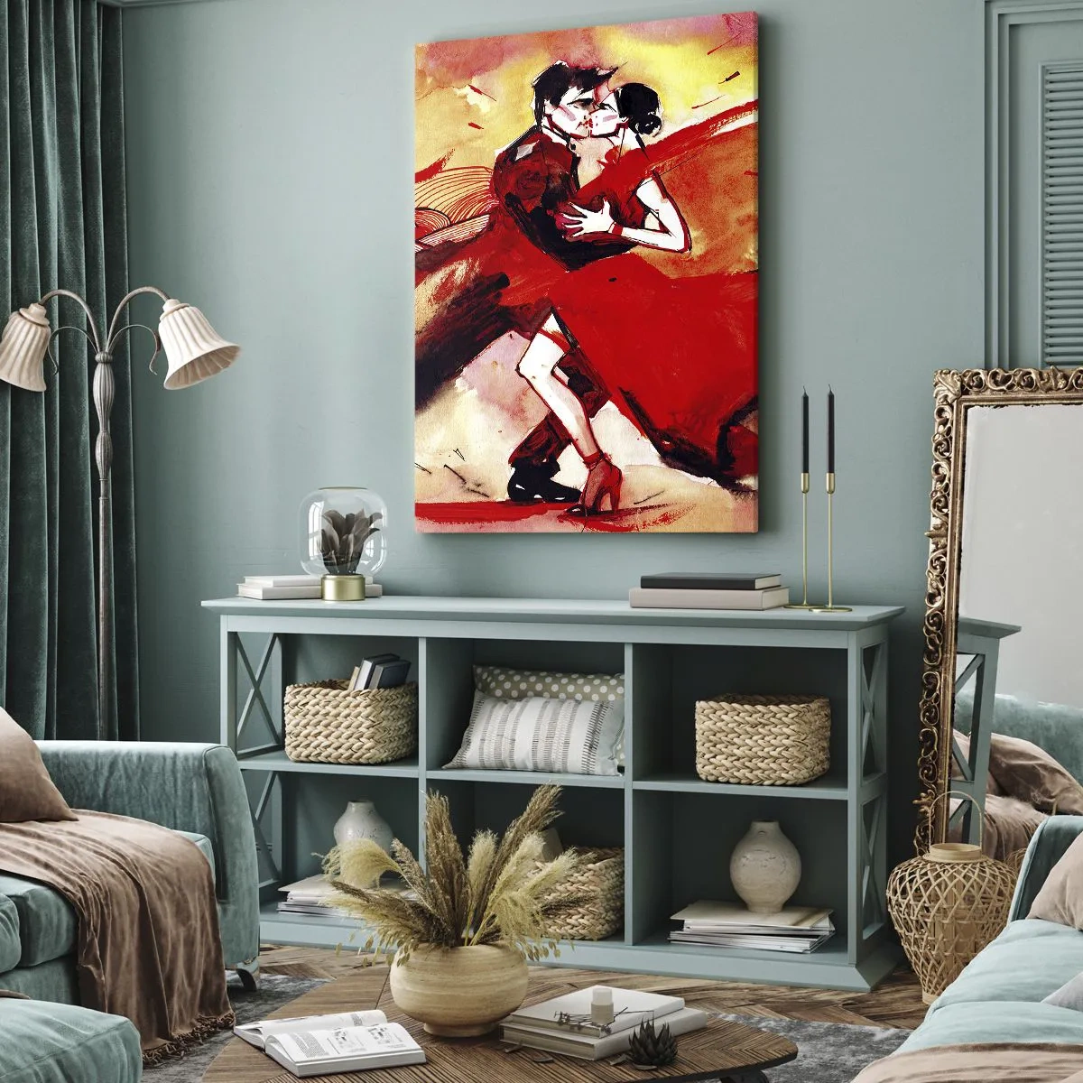 Vászonkép - A szenvedély lila ritmusa - 70x100 cm