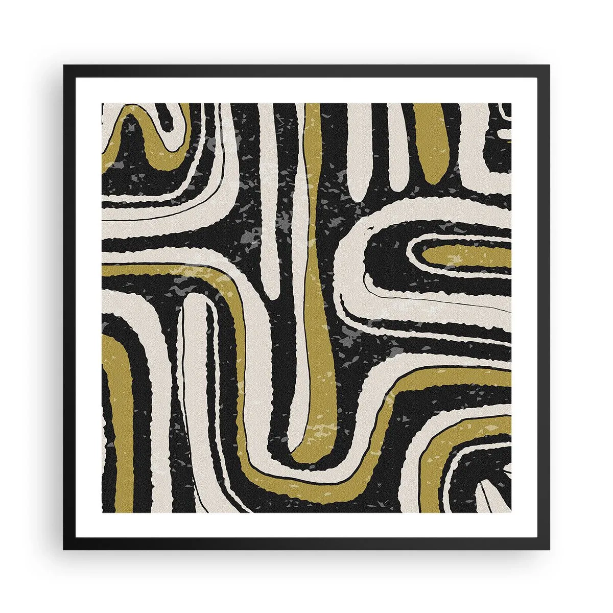 Poszter fehér keretben - Kompozíció: traktusok és sikátorok - 60x60 cm