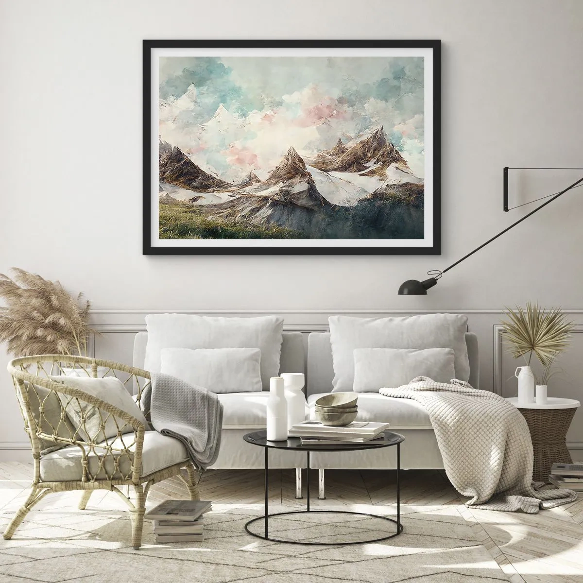 Poszter fehér keretben - Sziklás pengék - 100x70 cm