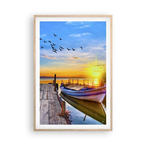 Poszter világos tölgy keretben - Viszlát holnapig - 61x91 cm