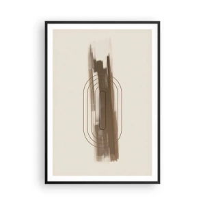 Poszter fehér keretben - Szürke fuvallat - 70x100 cm