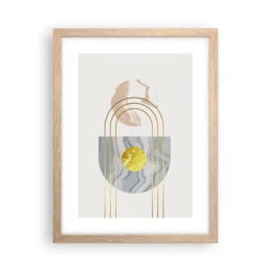 Poszter világos tölgy keretben - Fényerő és ragyogás - 30x40 cm