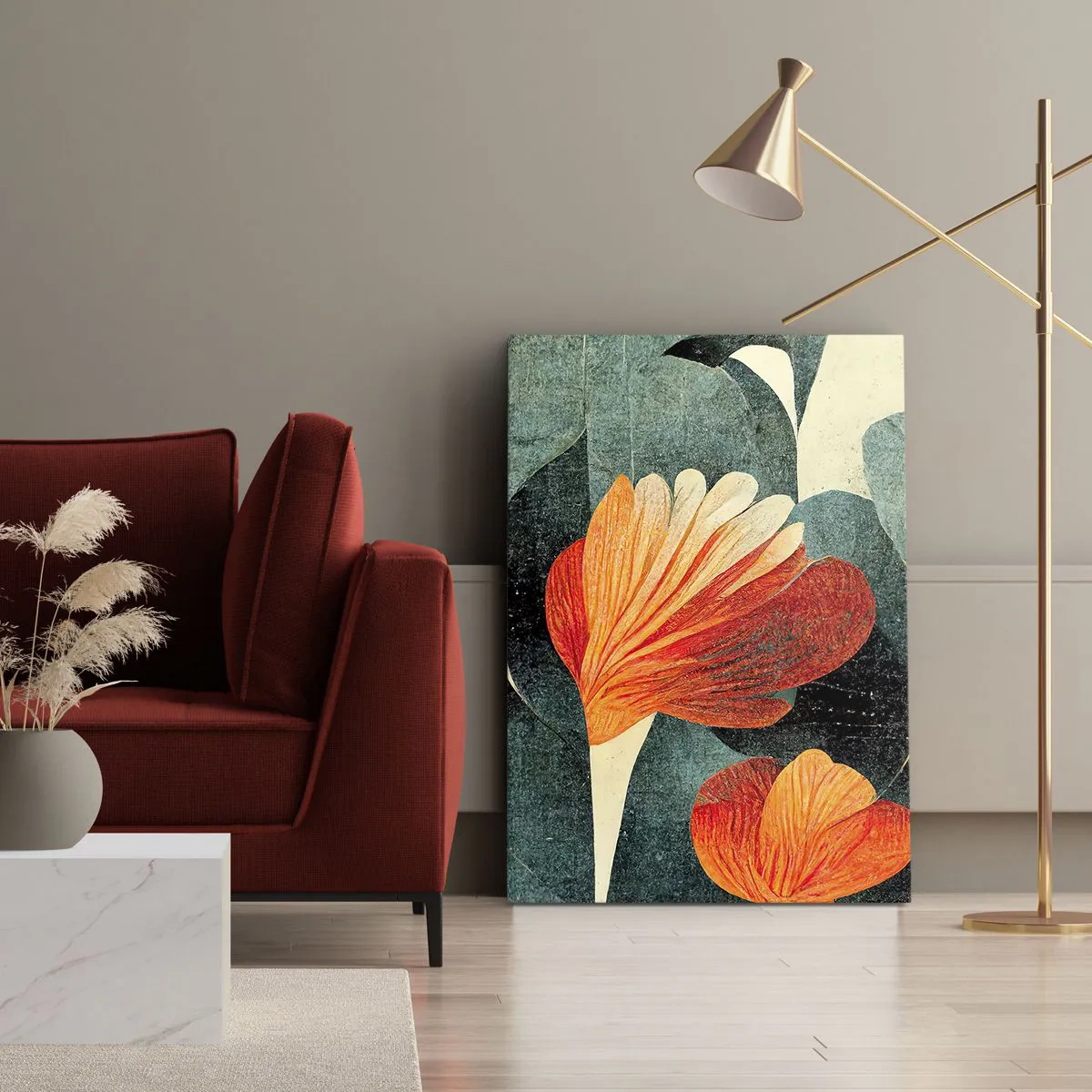 Vászonkép - A trópusok forrósága és a zöldellő hűvösség - 50x70 cm