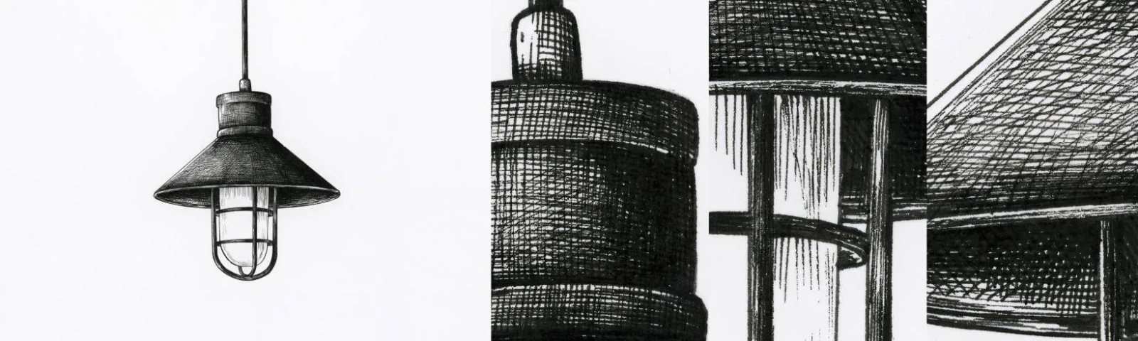 Fotótapéta Minta Öntapadós Deluxe Sticker - Mint évekkel ezelőtt... - Lámpa, Rajz, Ceruza - 100x30 cm