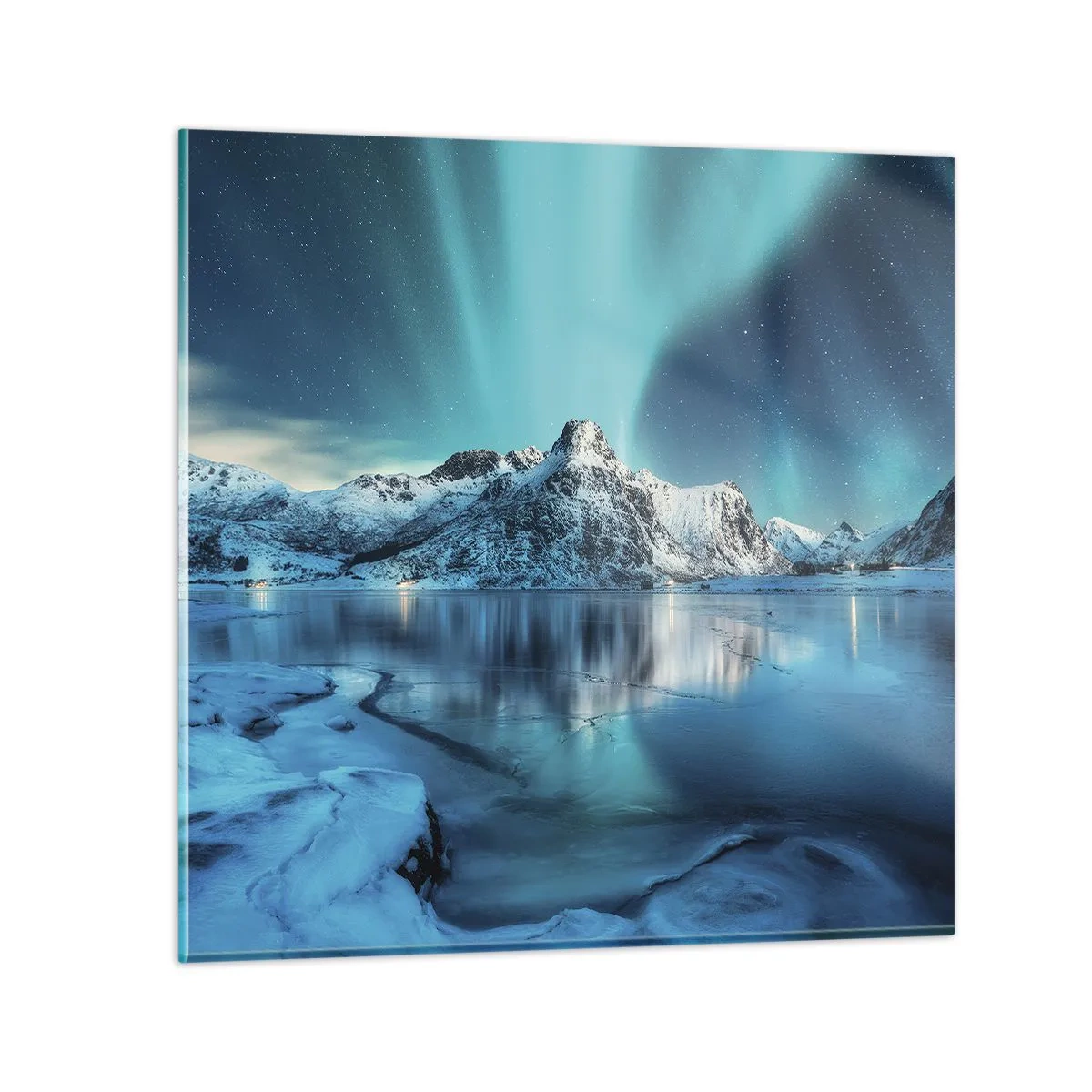 Üveg kép - Fénynek az éjszakában - 70x70 cm