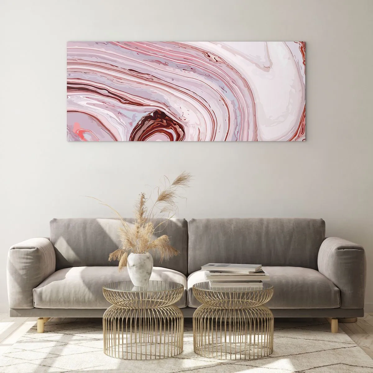 Üveg kép - Egyenesen, majd jobbra lefelé - 140x50 cm