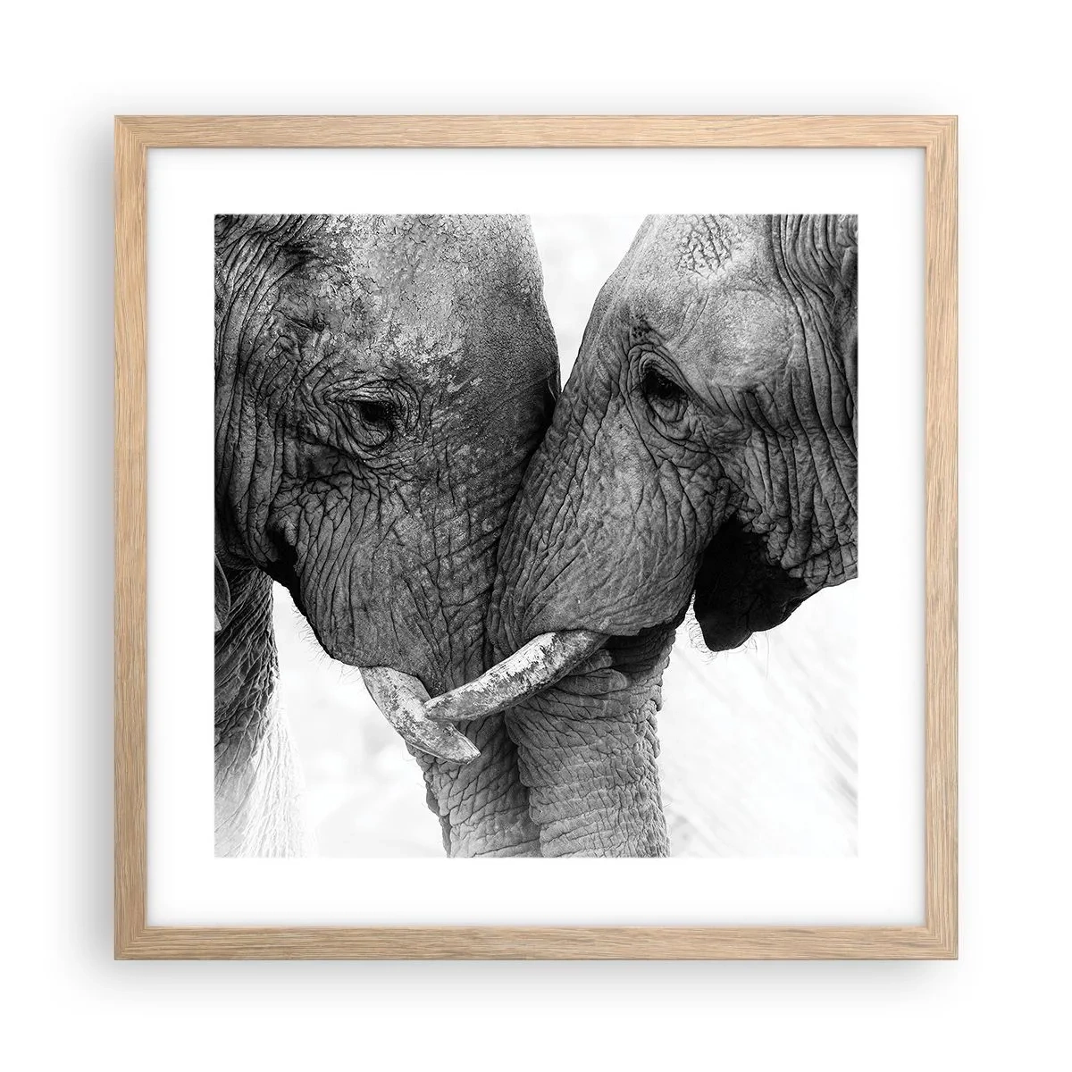 Poszter világos tölgy keretben - Szívélyes vallomás - 40x40 cm