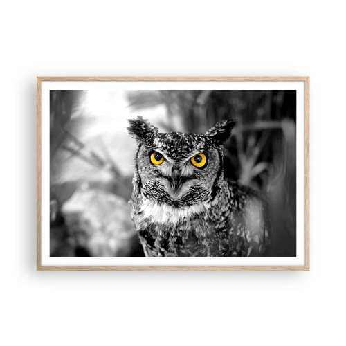 Poszter világos tölgy keretben - Semmi sem fog elbújni - 100x70 cm