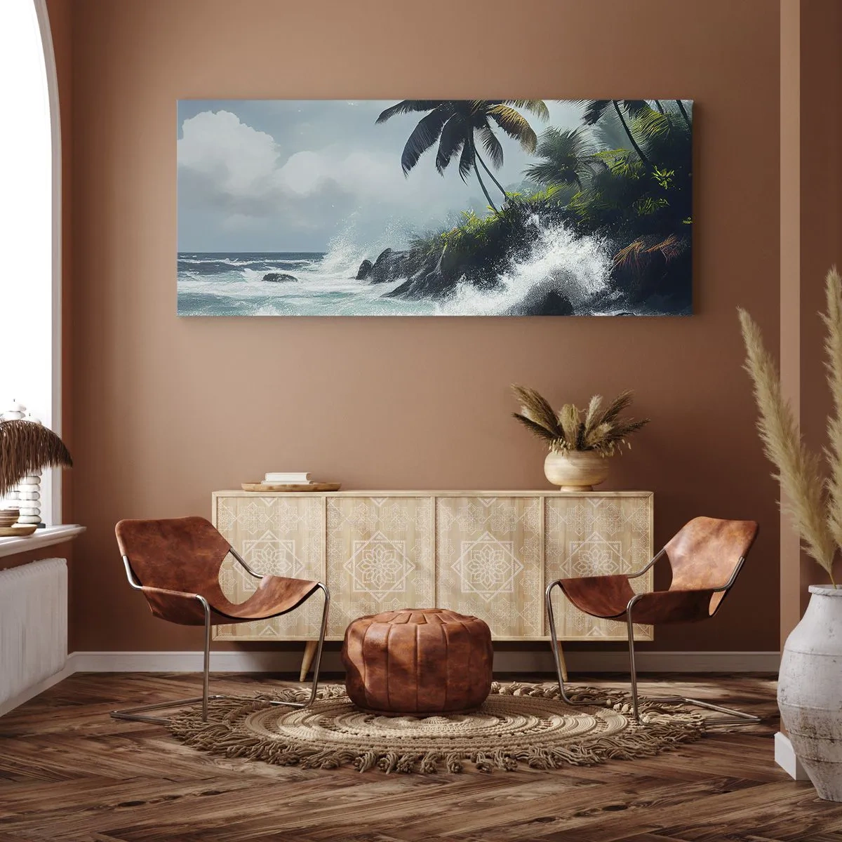 Vászonkép - Egy trópusi parton - 100x40 cm