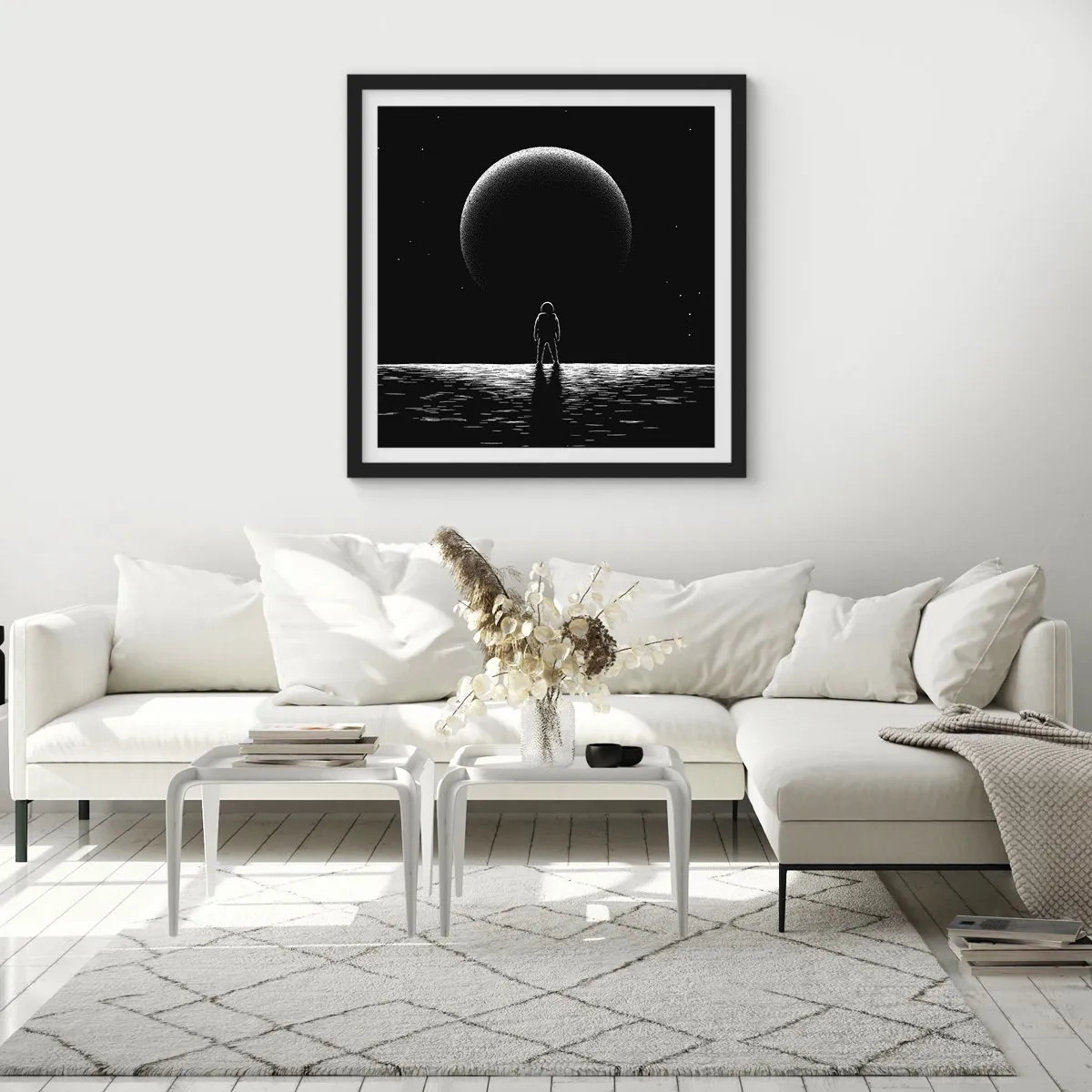 Poszter fehér keretben - Szemtől szemben - 40x40 cm