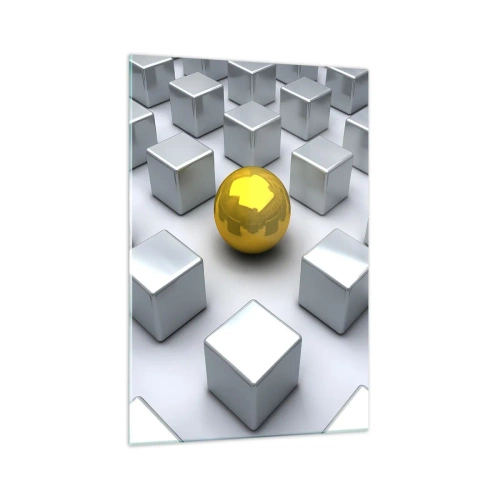 Üveg kép - Miért én? Geometriai összetétel - 70x100 cm