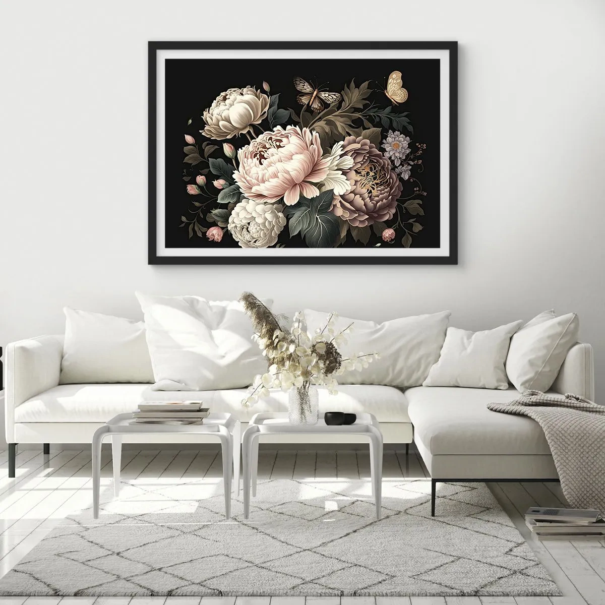 Poszter fehér keretben - Barokk stílusban - 70x50 cm