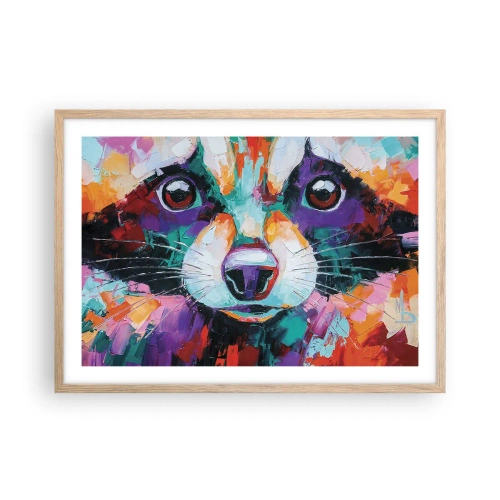 Poszter világos tölgy keretben - Csak jó érzelmek - 70x50 cm