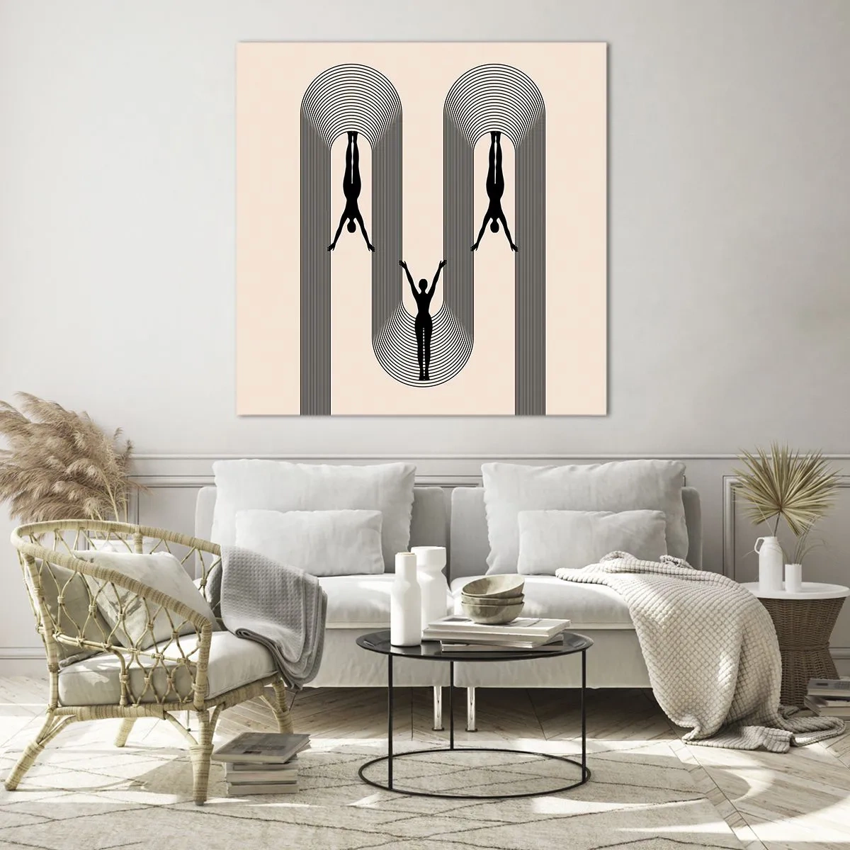 Üveg kép - Fejjel lefelé - 60x60 cm