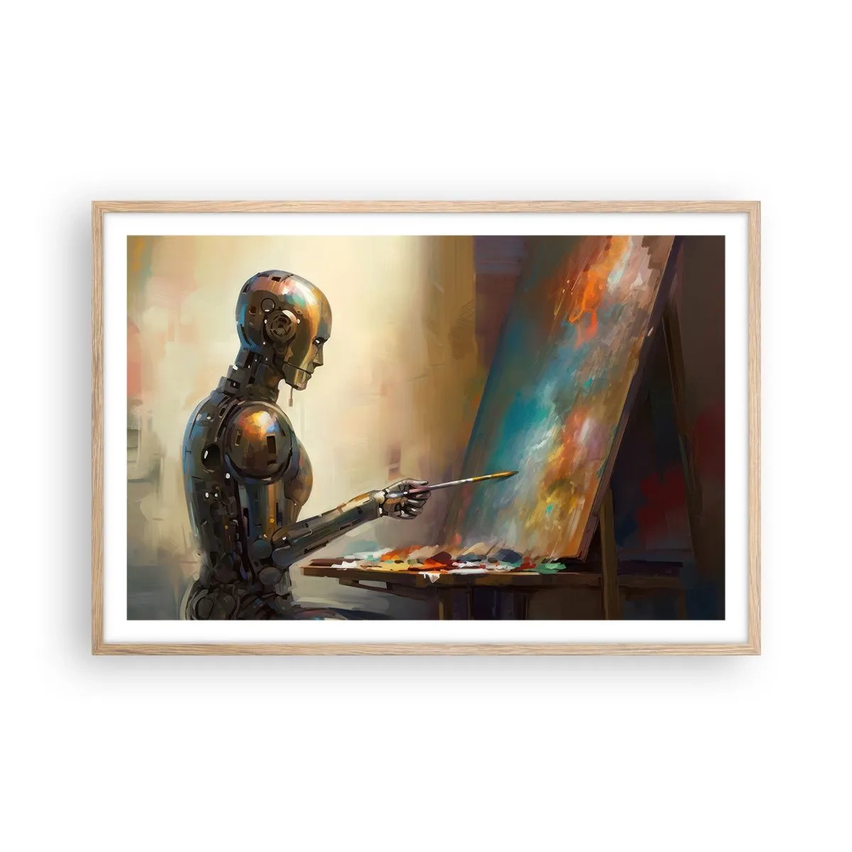 Poszter világos tölgy keretben - A jövő művészete - 91x61 cm