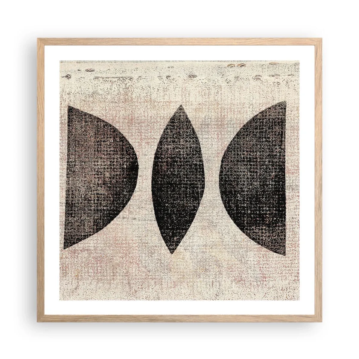 Poszter világos tölgy keretben - Etnikai absztrakció - 60x60 cm