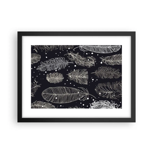 Poszter fehér keretben - Tollas csipke - 40x30 cm
