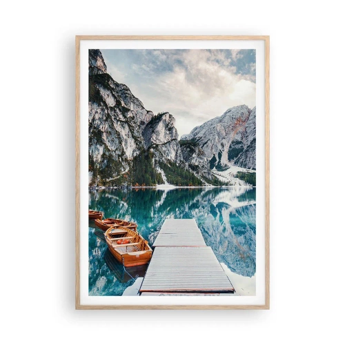 Poszter világos tölgy keretben - Megmutatjuk a szépséget - 70x100 cm