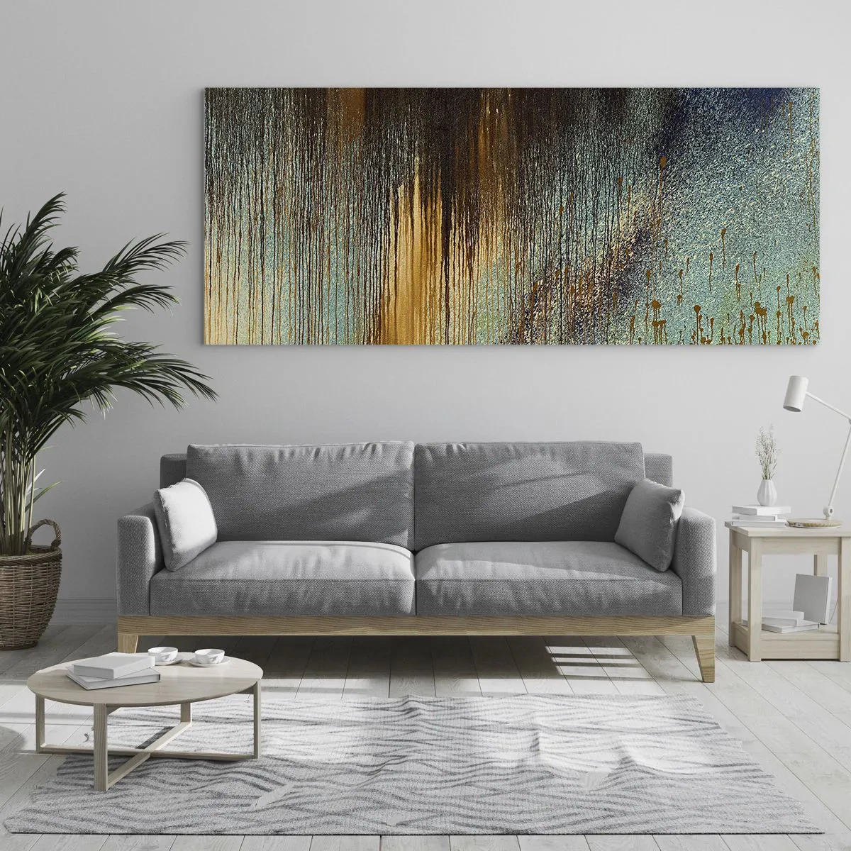 Üveg kép - Egy nem véletlen színes kompozíció - 90x30 cm