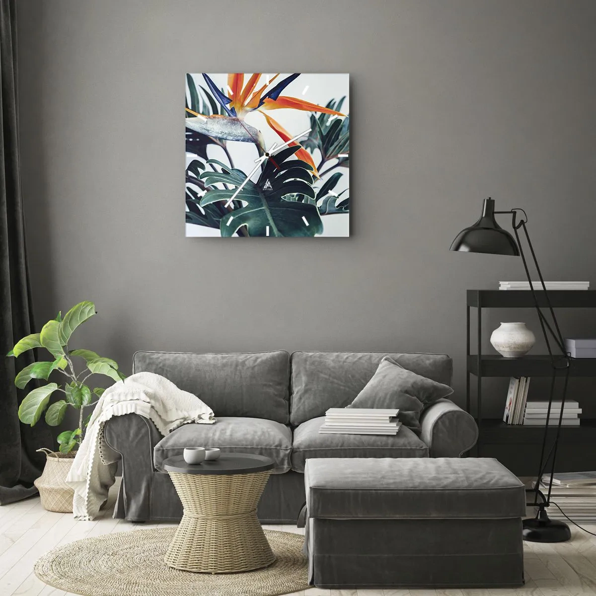 Falióra, Óra - Madárkalitka - 40x40 cm