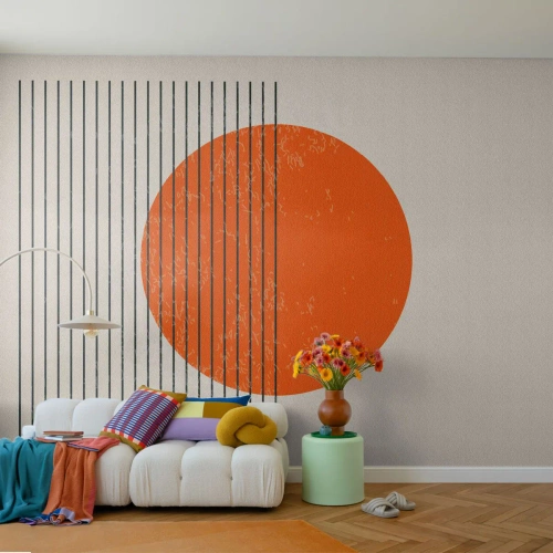 Egyedi tapéta Premium Sand - Mindig a nap - Nap, Minimalista, Vonalak
