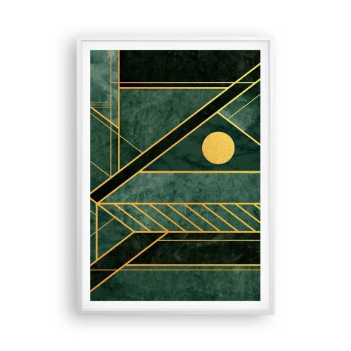 Poszter fekete keretben - Az arany és azúrkék dinamikája - 70x100 cm