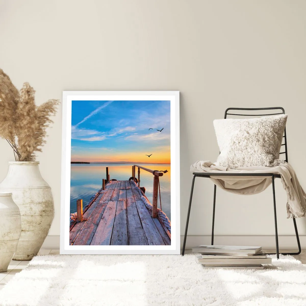 Poszter fekete keretben - Menj egyenesen a nap felé - 70x100 cm