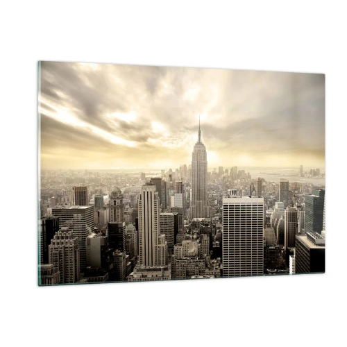 Üveg kép - Szürkéből szőtt New York - 120x80 cm