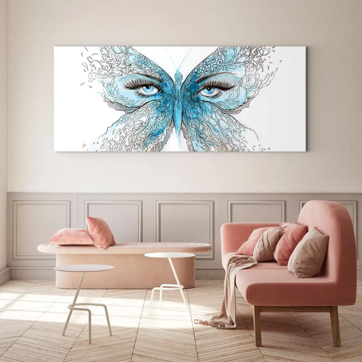 Üveg kép - Modraszek eros - 100x40 cm
