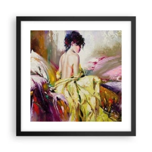 Poszter fehér keretben - Az ajkak és a csésze pereme között - 40x40 cm