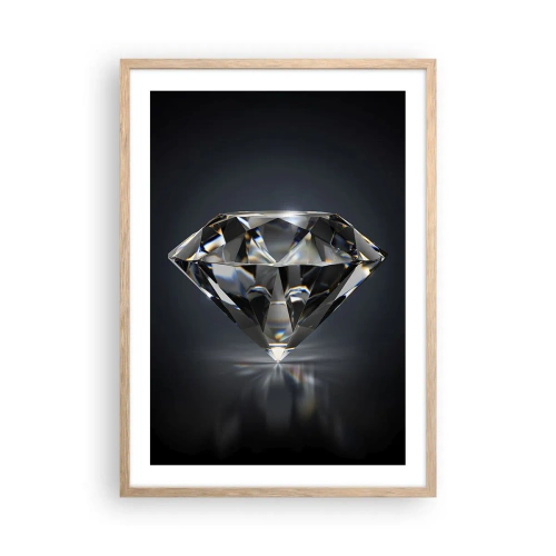 Poszter világos tölgy keretben - Best girls friend - 50x70 cm