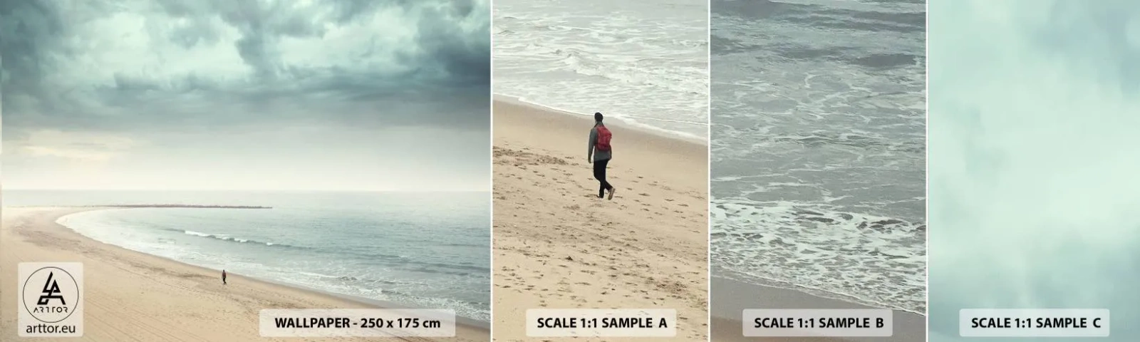 Fotótapéta Minta Öntapadós Deluxe Sticker - A békét keresve - Tenger, Strand, Séta - 100x30 cm