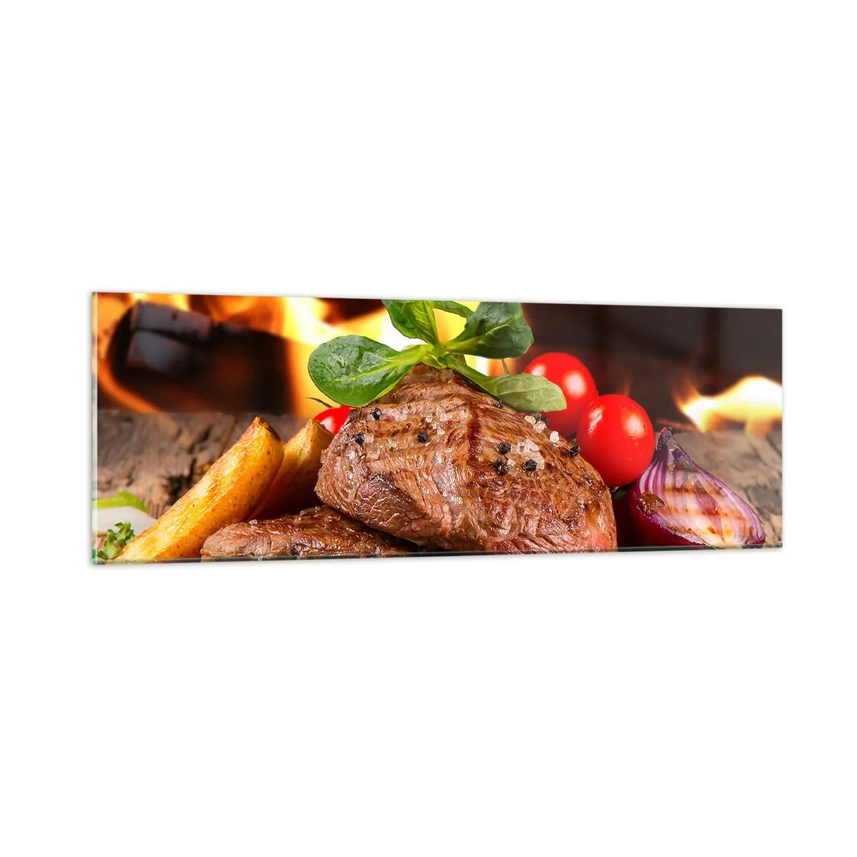 Üveg kép - Parázzsal elővarázsolva - 90x30 cm