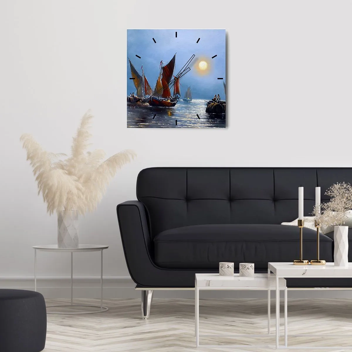 Falióra, Óra - Éjszakai fogás - 40x40 cm