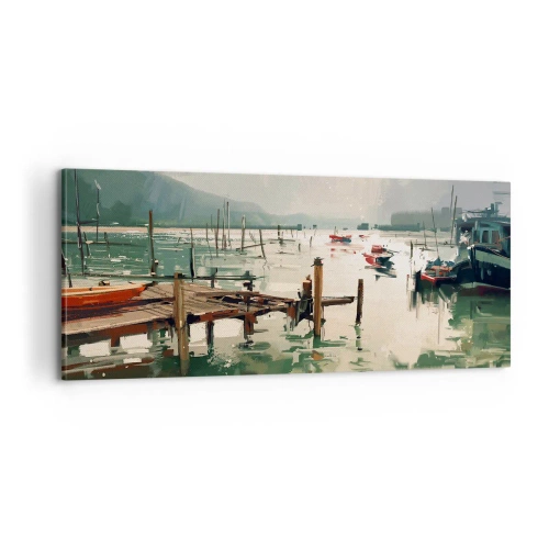 Vászonkép - Leöntött olvasztott holddal - 100x40 cm