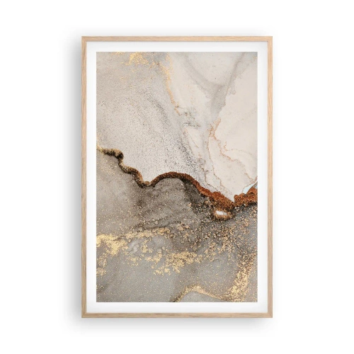 Poszter világos tölgy keretben - A színek határán - 61x91 cm