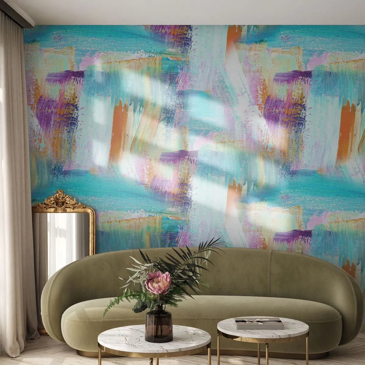 Fotótapéta Premium Sand - Vidám firka - Absztrakció, Darab, Festmény - 250x175 cm