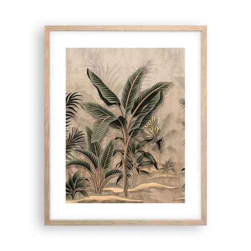 Poszter világos tölgy keretben - Gyarmati stílusú metszet - 40x50 cm