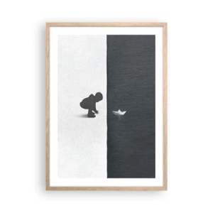 Poszter világos tölgy keretben - Nagy utazás - 50x70 cm