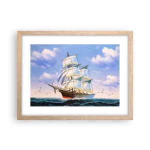 Poszter világos tölgy keretben - Büszkén a széllel - 40x30 cm