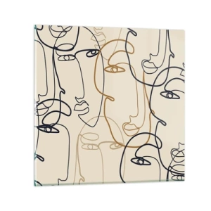 Üveg kép - Többszörös portré  - 30x30 cm