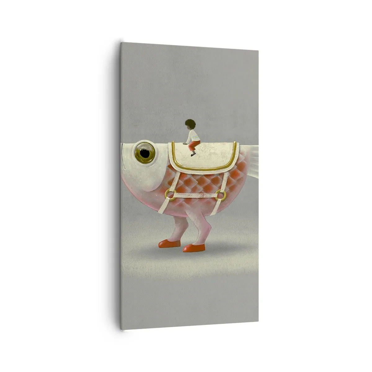 Vászonkép - A halas lovas - 65x120 cm