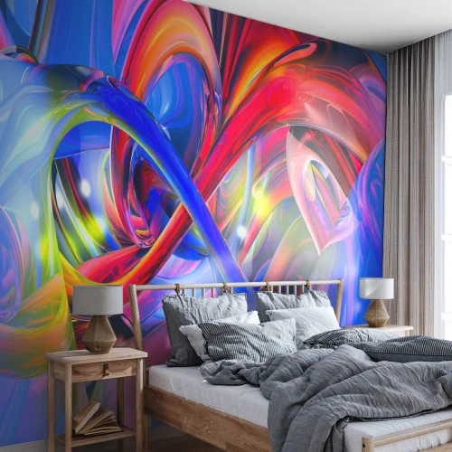 Egyedi tapéta Premium Canvas - A színek tánca - Absztrakció, 3D, Grafika